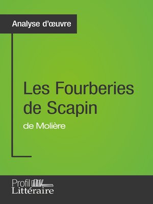 cover image of Les Fourberies de Scapin de Molière (Analyse approfondie)